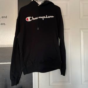 CHAMPION Black Hoodie Size Medium